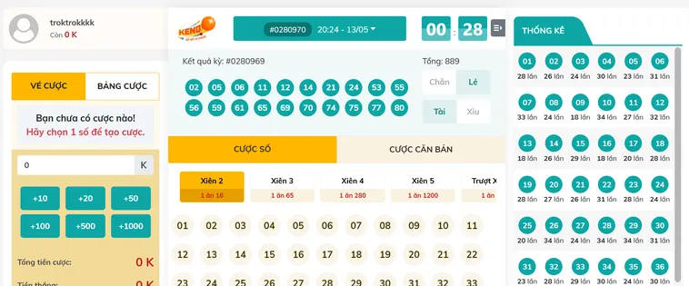 Game Nhanh Max Keno Tại Bin88 Nhận Ngay Thưởng Lớn Sau Ba Mươi Giây