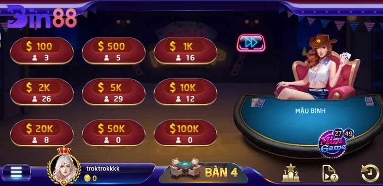 Mậu Binh Bin88 So Tài Sắp Xếp Bài Nhận Thưởng Lớn 1 Ăn 30