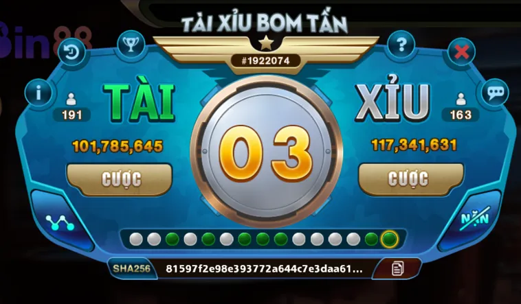 Chơi Tài Xỉu Bom Tấn Tại Bin88 Rinh Quà Khủng Với Tỷ Lệ Nổ Hũ Cực Cao