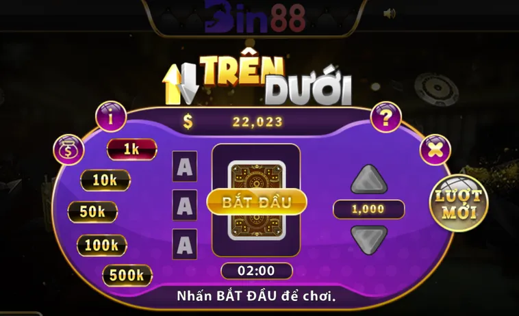 Chốt Kèo Game Nhanh Trên Dưới Tại Bin88 Nhận Thưởng Khủng Tới 95 Phần Trăm